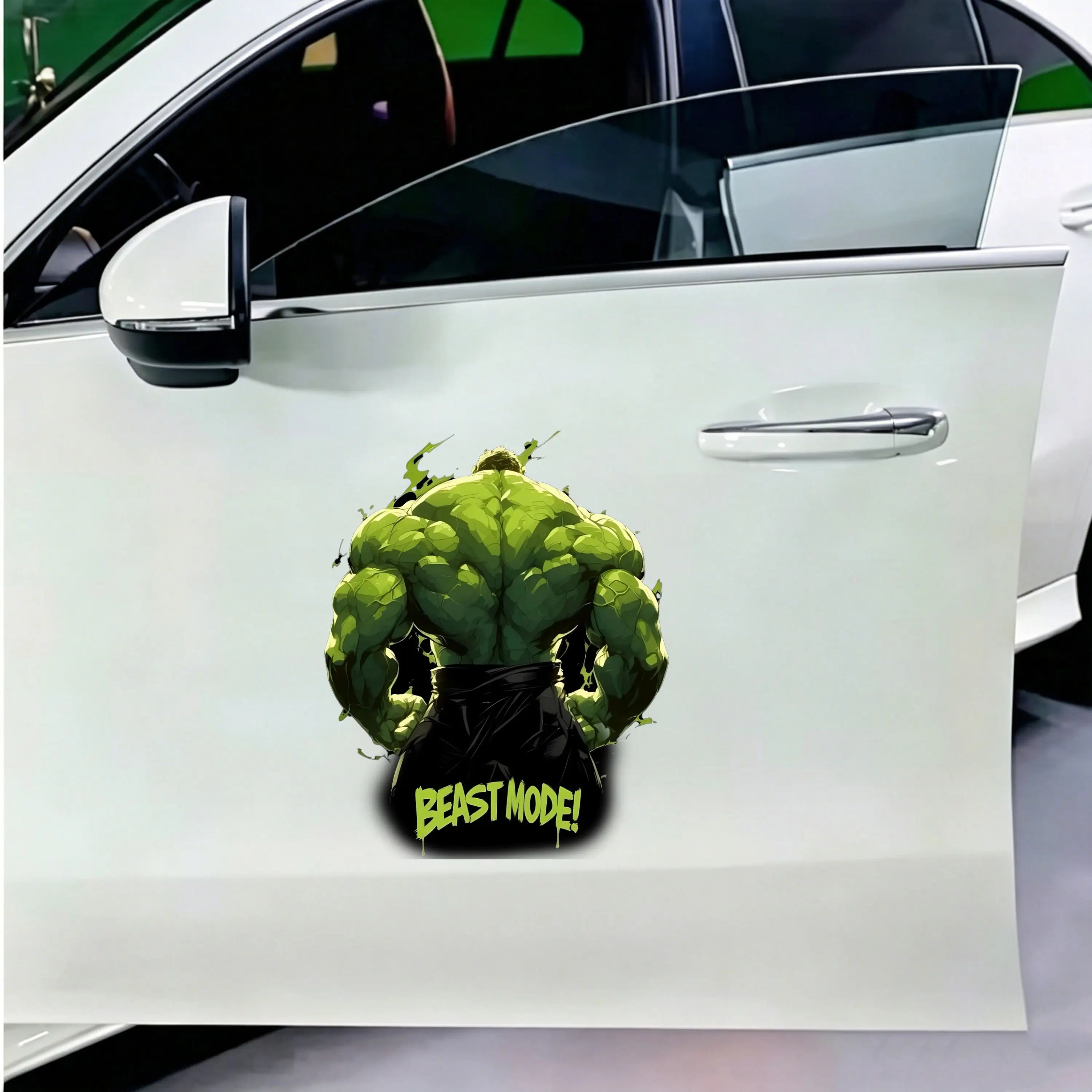 Adesivos de Porta Lateral de Carro com Estampa do Hulk Verde Gigante, Decoração Personalizada para Carro, Compatível com Todos os Veículos