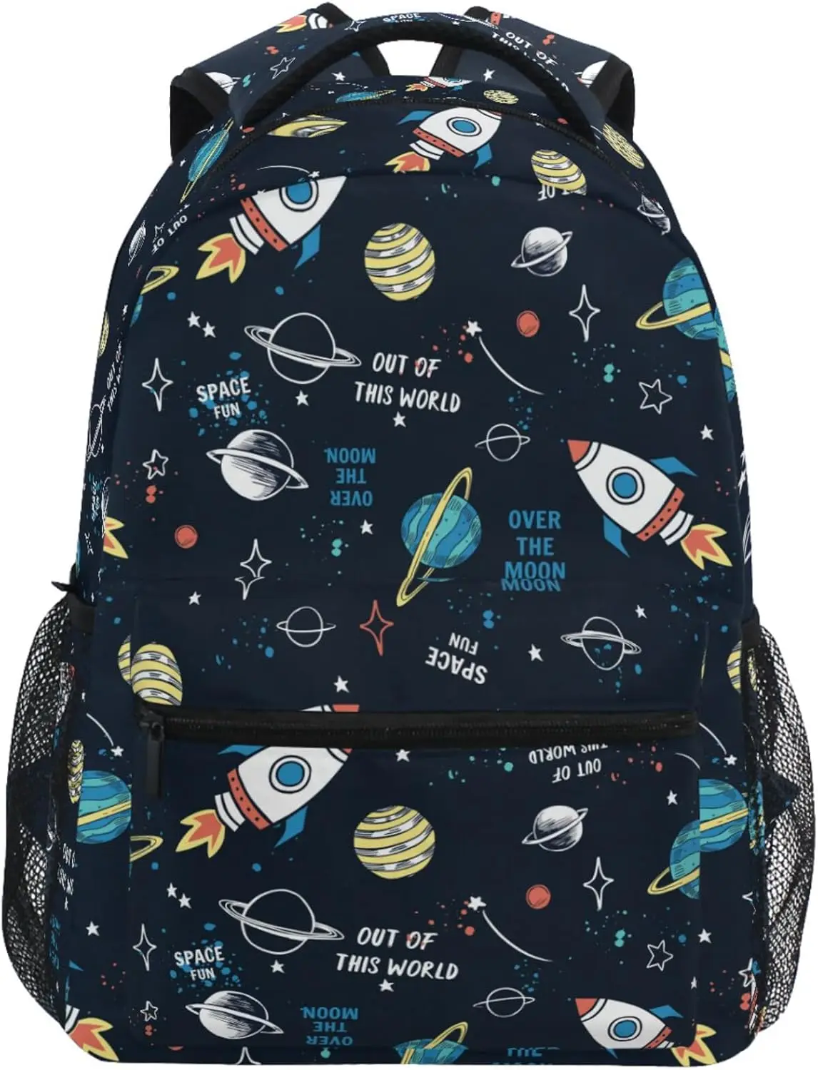 

Space Graffiti School Backpacks Book Bag for Boys Girls Travel Hiking Camping Daypack Work Laptop Backpack