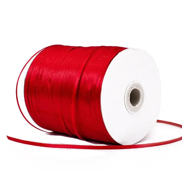 

795M 3Mm 870 Yards Red Satin For Wedding Craft Scrapbooking Bowknot Party Decor Durable Polyester Ribbon Decorative Ribbon For