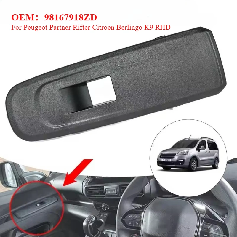 

For Peugeot Partner Rifter Mk4 K9 Citroen Berlingo RHD New Front Left Window Button Switch Frame ABS 98167918ZD car accessories