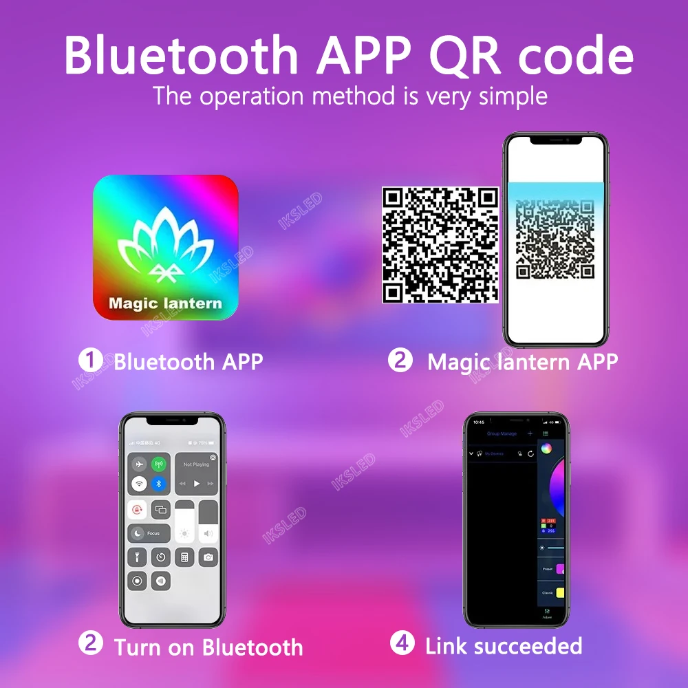 RGB الضوء المحيط بلوتوث على الوجهين مضيئة 24 مفتاح التحكم عن بعد التطبيق الذكي LED سطح المكتب ضوء الضوء المحيط #5