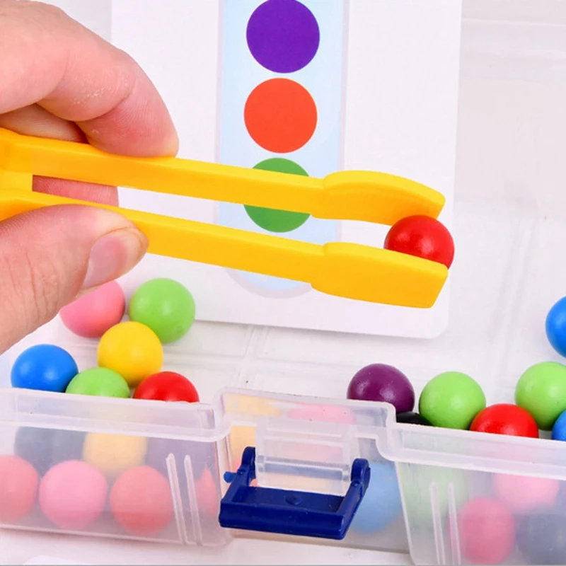 Jeu de perles à clip Montessori pour enfants, jouet assressenti, balle, tube à essai, tout-petit