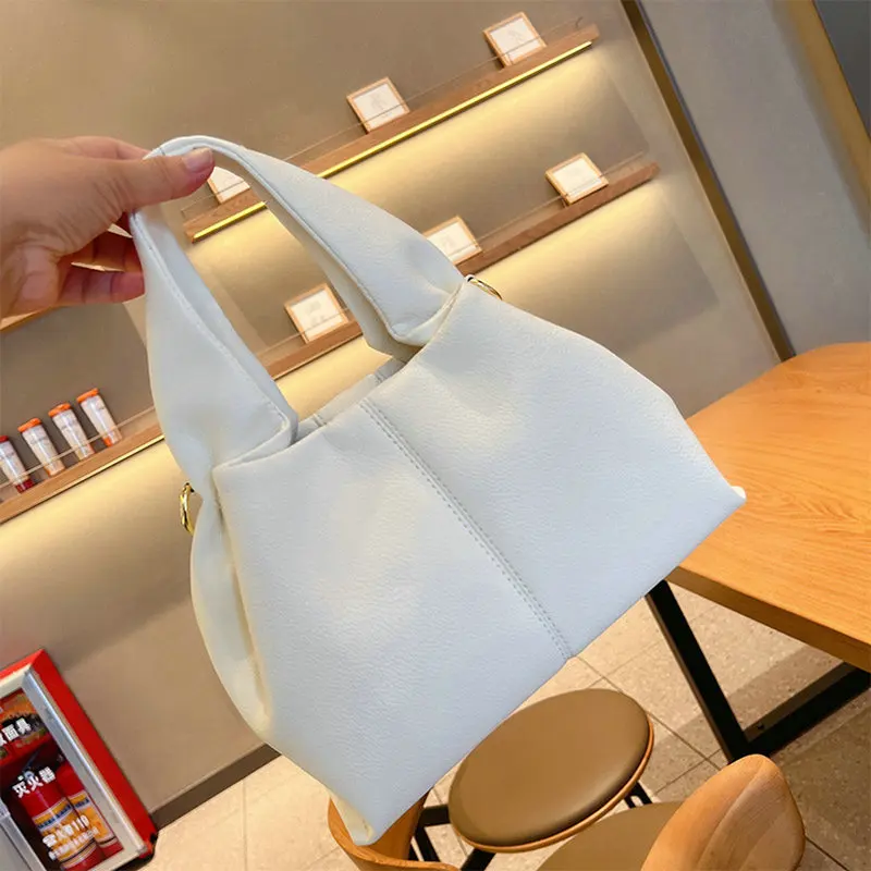 NEW Large Shoulder Side Bag for Women 2024 Fashion Trend Designer Winter Simple Solid Color Big High Capacity Tote Bags Handbags