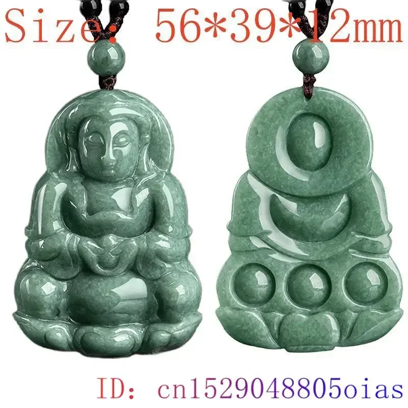MC Natural Green Jadeite Pendant Necklace 4