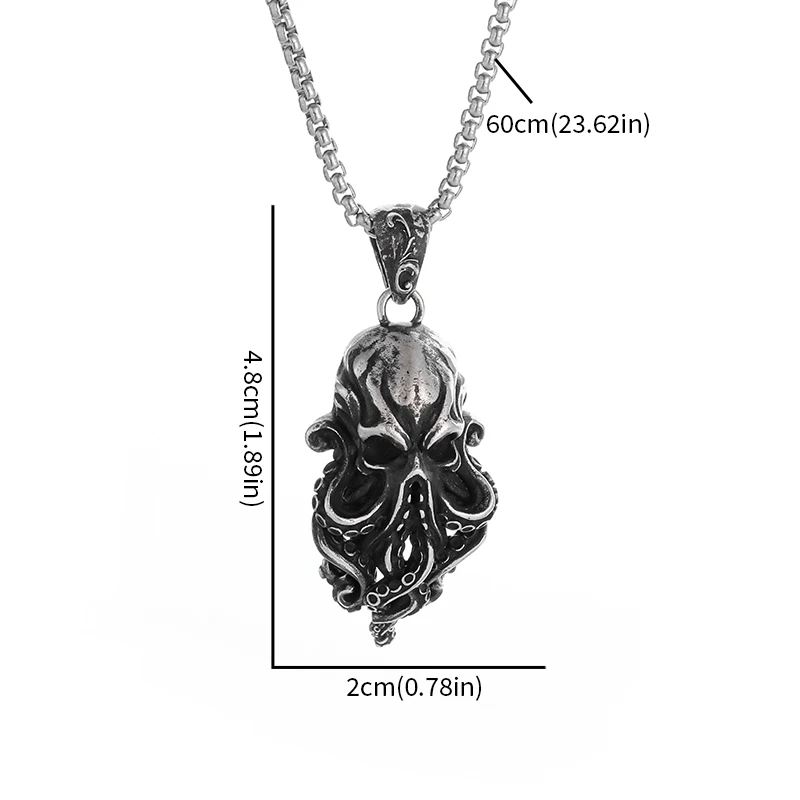 قلادة الأخطبوط القوطي للرجال والنساء ، شخصية البانك الرجعية ، اتجاه الموضة ، هدية المجوهرات #6