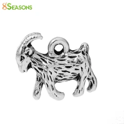 Vintage Easter Charms Goat Sheep Animal Antique Silver Color Metal Pendants DIY Making Necklace Jewelry Gifts 17mmx 13mm,20PCs