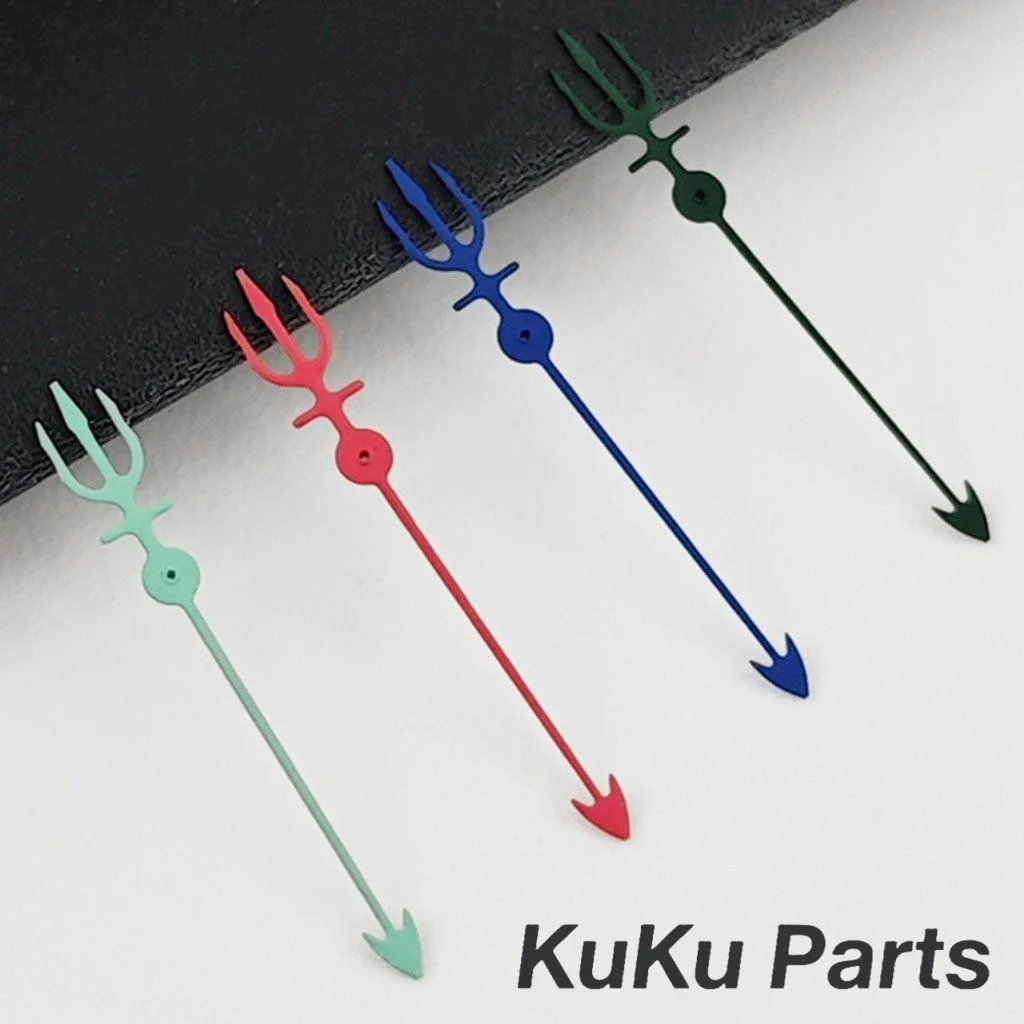 Trident Shaped NH35 Watch Hands 12.5MM Silver Gold Black Blue Red Green Watches Needles for NH34 NH35 NH36 NH38 NH70 Movement image 4