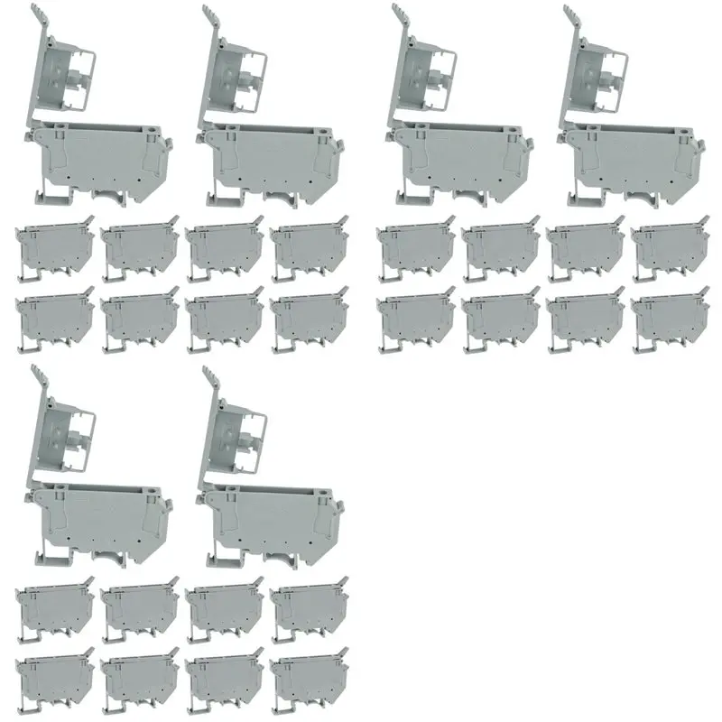 DT39 30Pcs UK5-HESI Fuse Terminal Block, DIN Rail Screw Clip, 6.3A 800V, Disconnect Terminal, for Junction Box