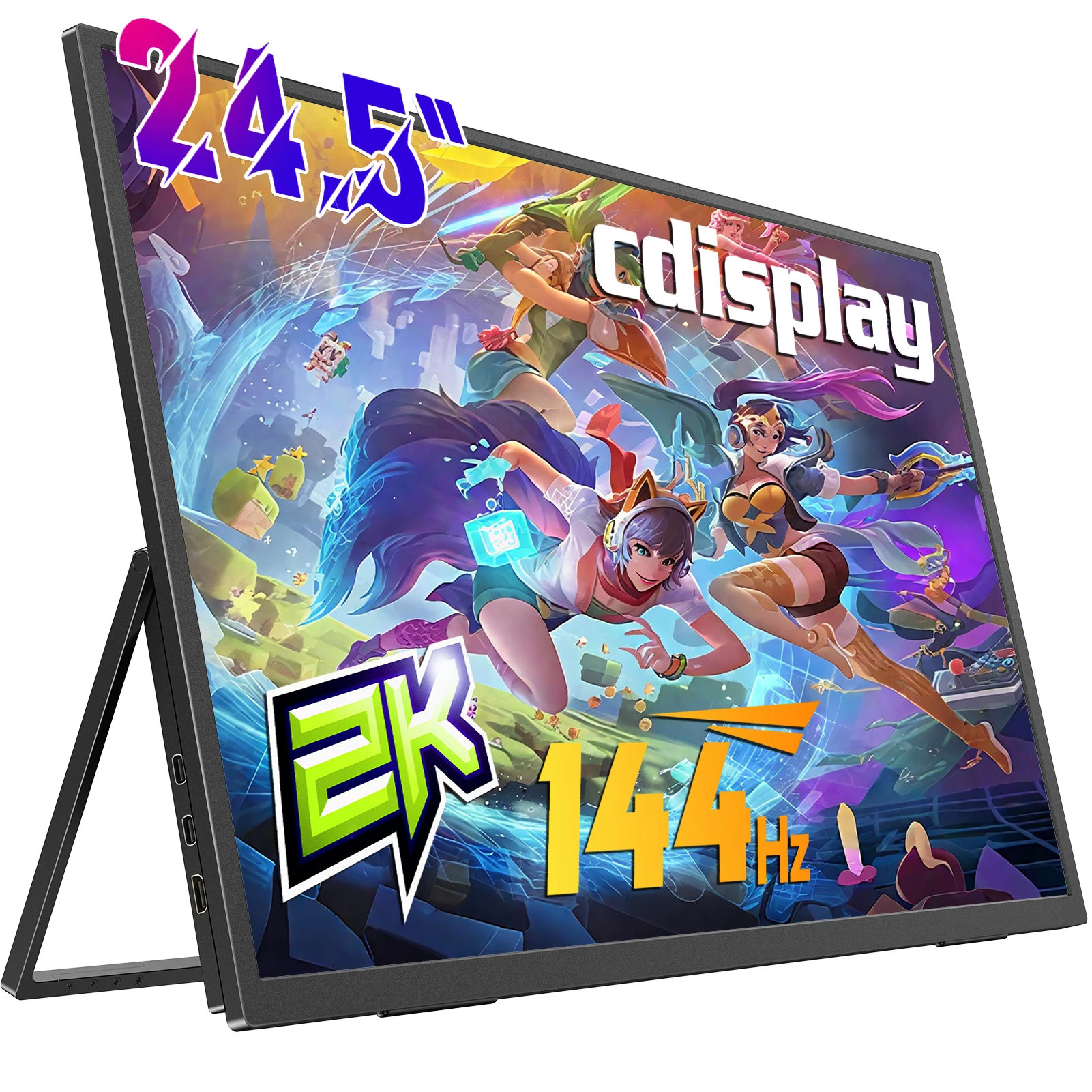 

CDisplay 24,5-дюймовый портативный монитор 2K, 165 Гц, 100% sRGB, игровой дисплей для ноутбука, ПК, телефона, Xbox PS4/5, переключатель, второй экран для путешествий