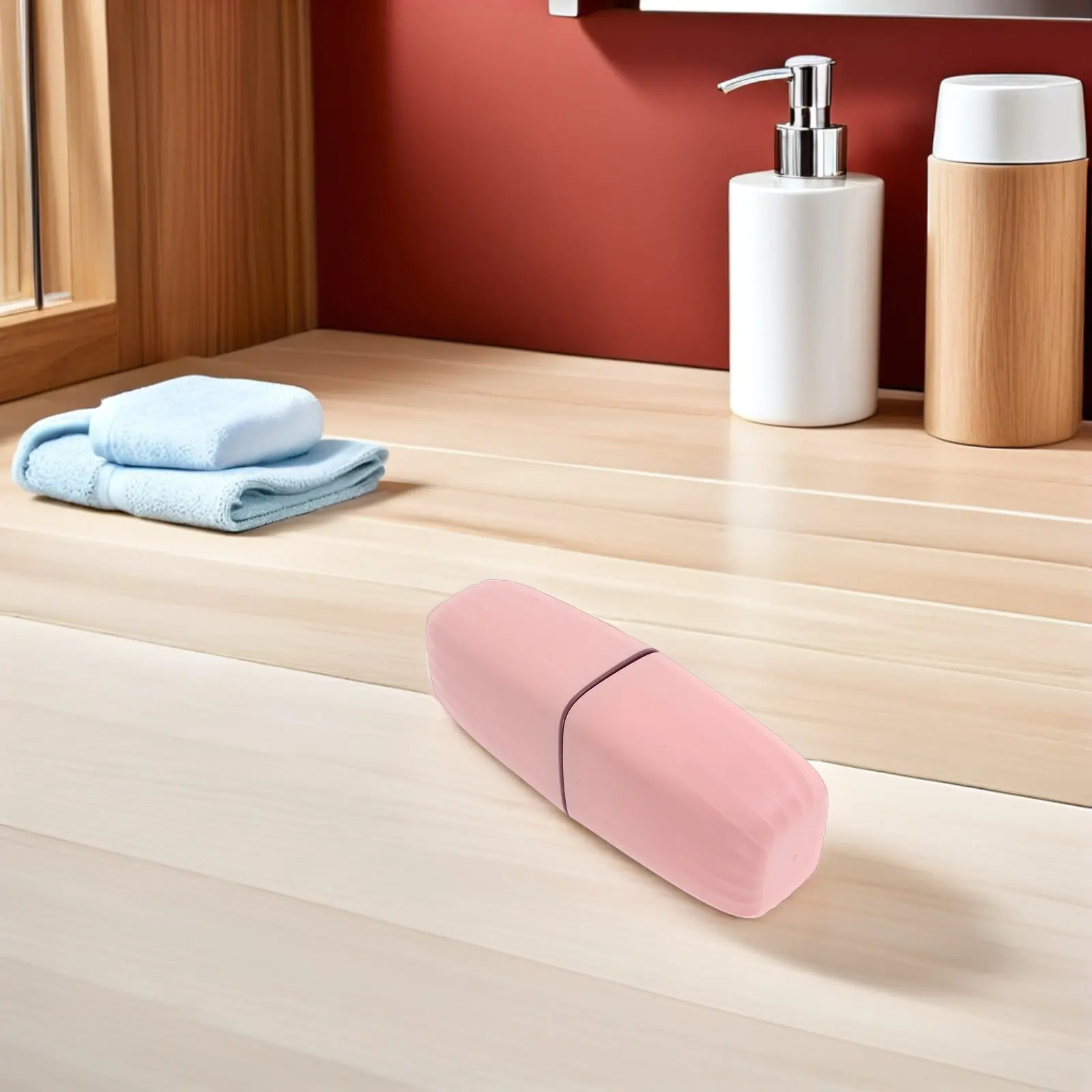 

Набор из 2 дорожных футляров для зубных щеток: пластиковые, герметичные, портативные контейнеры для хранения зубных щеток и пасты для кемпинга и командировок