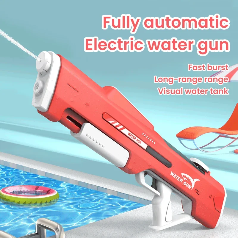 

1L Electric Water Gun Toys Automatic High-Pressure Powerful Blaster Summer Outdoor Party Pool Toy for Adults Children Boy Gift