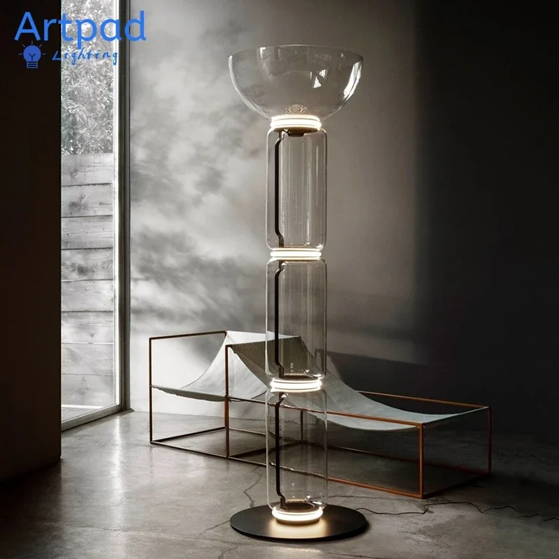 

Italy Design Nordic LED Floor Lights Indoor Living Room Bedroom Decor Stand Lighting Heavy Glass Modern Bright Floor Lamps