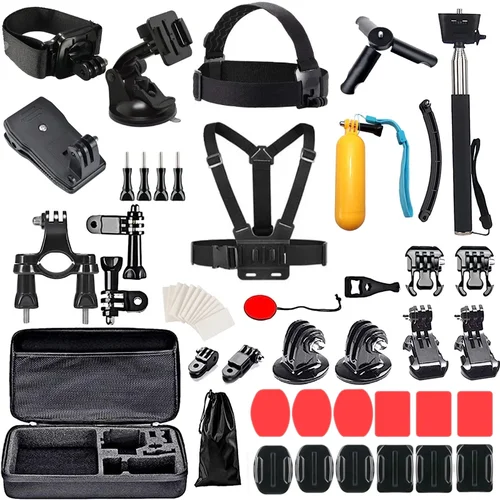 Kit de accesorios para Cámara de Acción 60 en 1 para GoPro Hero 13 12 11 10 9 8 7 6 5 4 Insta360 X2 X3 X4 DJI Osmo Action 1 2 3 4 5 cámaras
