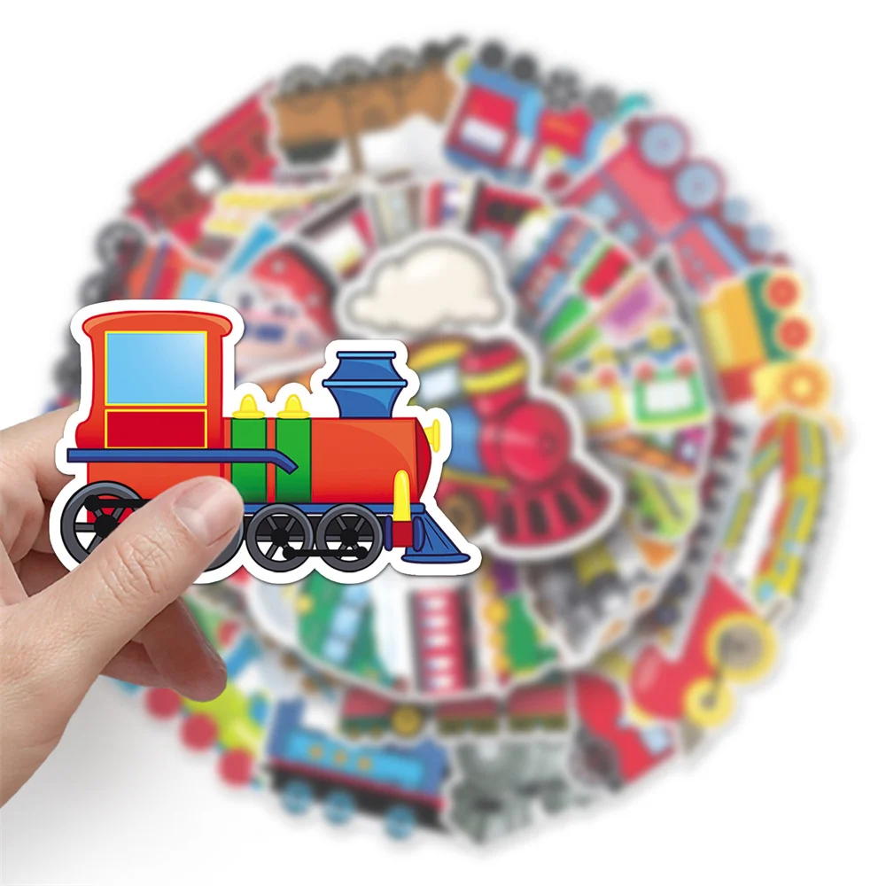 10/30/50PCS Cartoon Train Graffiti Waterproof Stickers Personalized Creative Decoration Trend Refrigerator Cup Guitar  Wholesale