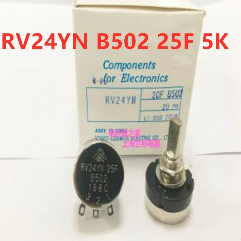 6PCS RV24YN25F B502 5K Half Shaft Game Machine Potentiometer 2026 Years