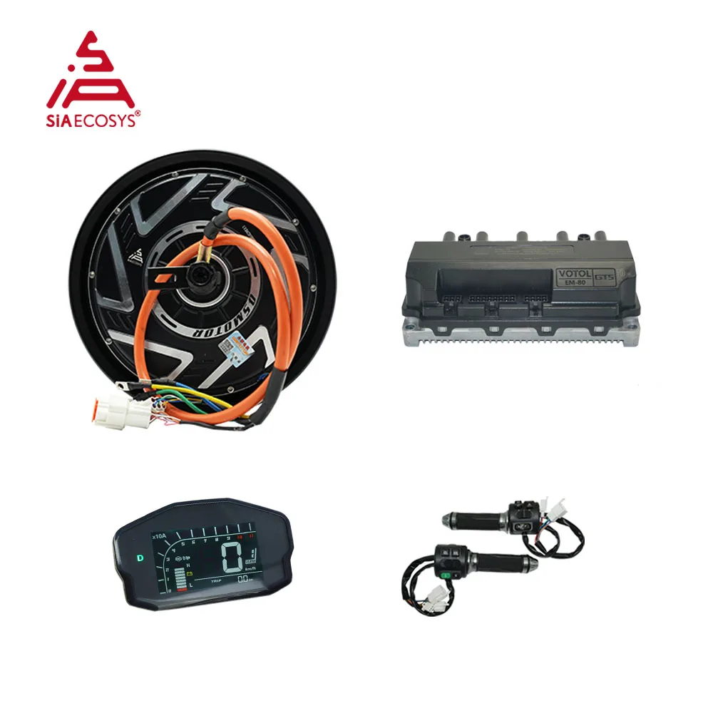 QS219 10x2.15 inch 1500W V1 Electric Scooter BLDC Hub Motor 72V Conversion Kit with Votol EM80GTSP Controller