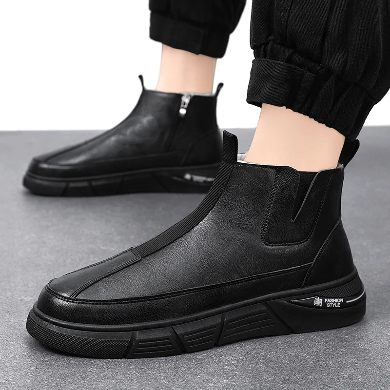 أحذية شتوية 2025 للرجال رياضية دافئة كاجوال مضادة للانزلاق ومقاومة للبرد في الهواء الطلق