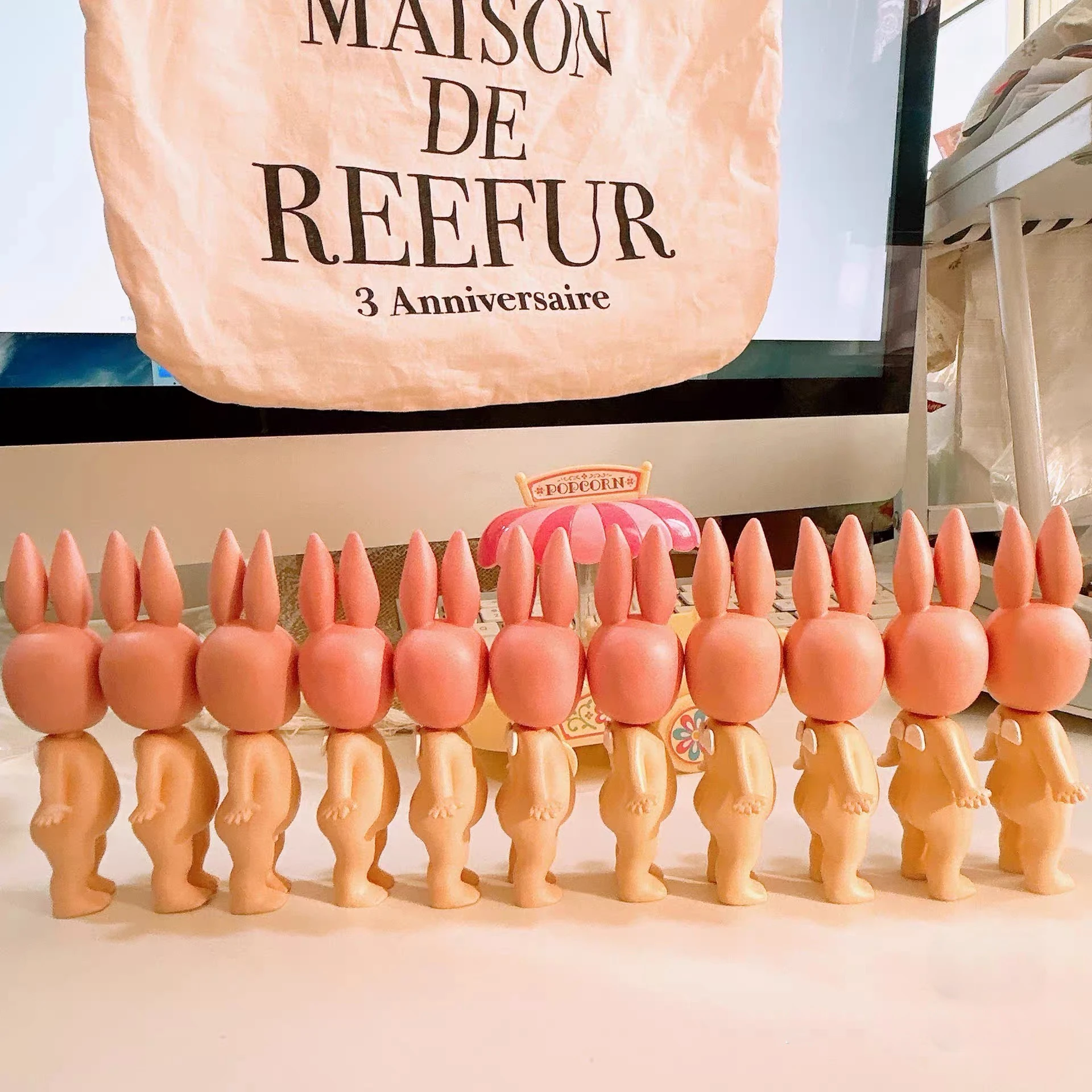 소니 엔젤 미니 피규어 핑크 토끼 (2005, 2011, 2016년) 박스 없음, 가방 없음, 블라인드 박스