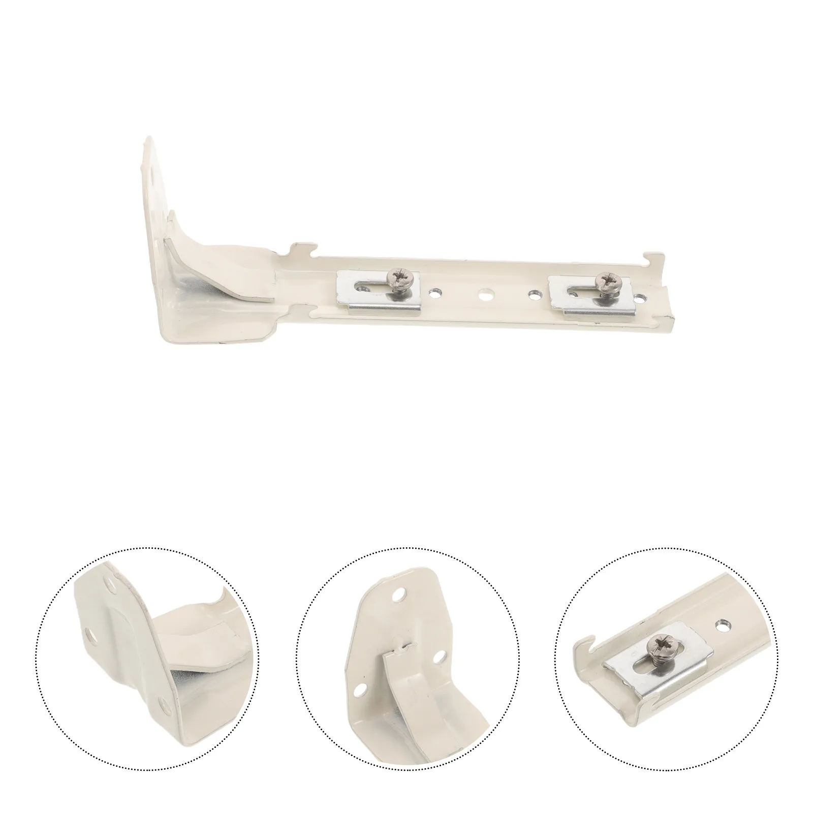 4Pcs Curtain Track Wall Mount Adjustable Brackets Heavy Duty Metal Drapery Rod Support for Bedroom Living Room Quiet Operating