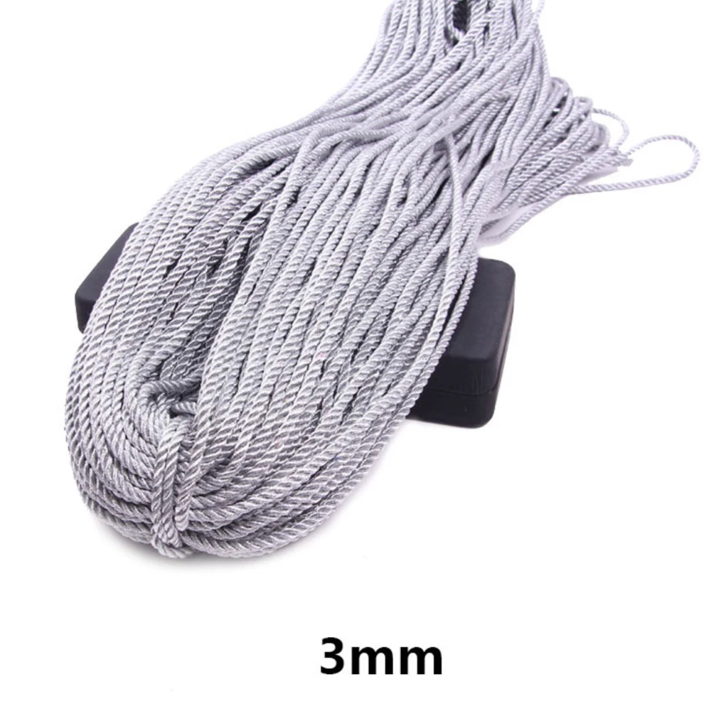 5 Meters 2/3/4/5/6mm Gold/Silver Color Braided Rope DIY Accessories For The Production Of Hand-Held Cords For Gift Boxes