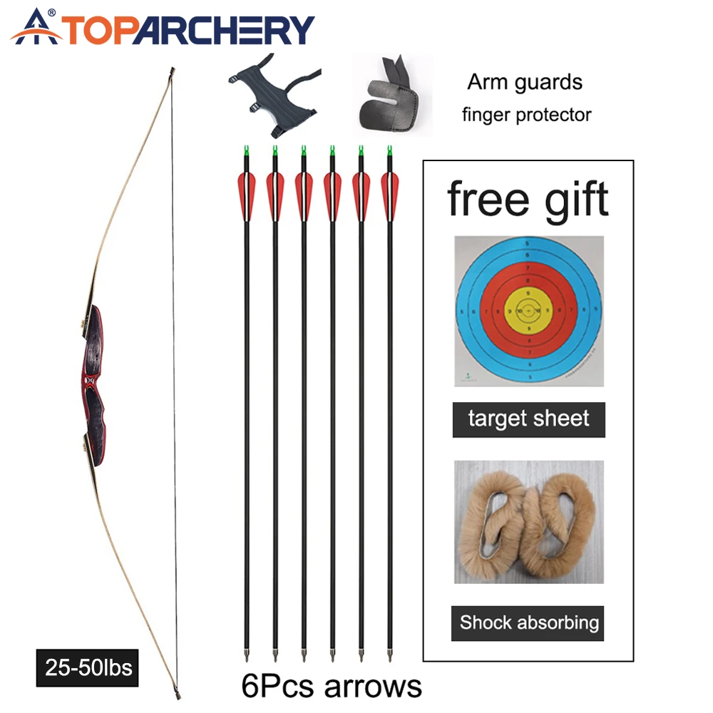 

Toparchery-Archery Traditional Bow, Wooden Removable Hunting Bow, Convenient Bow And Arrow Combo Shooting Set,30lbs,40lbs,50lbs