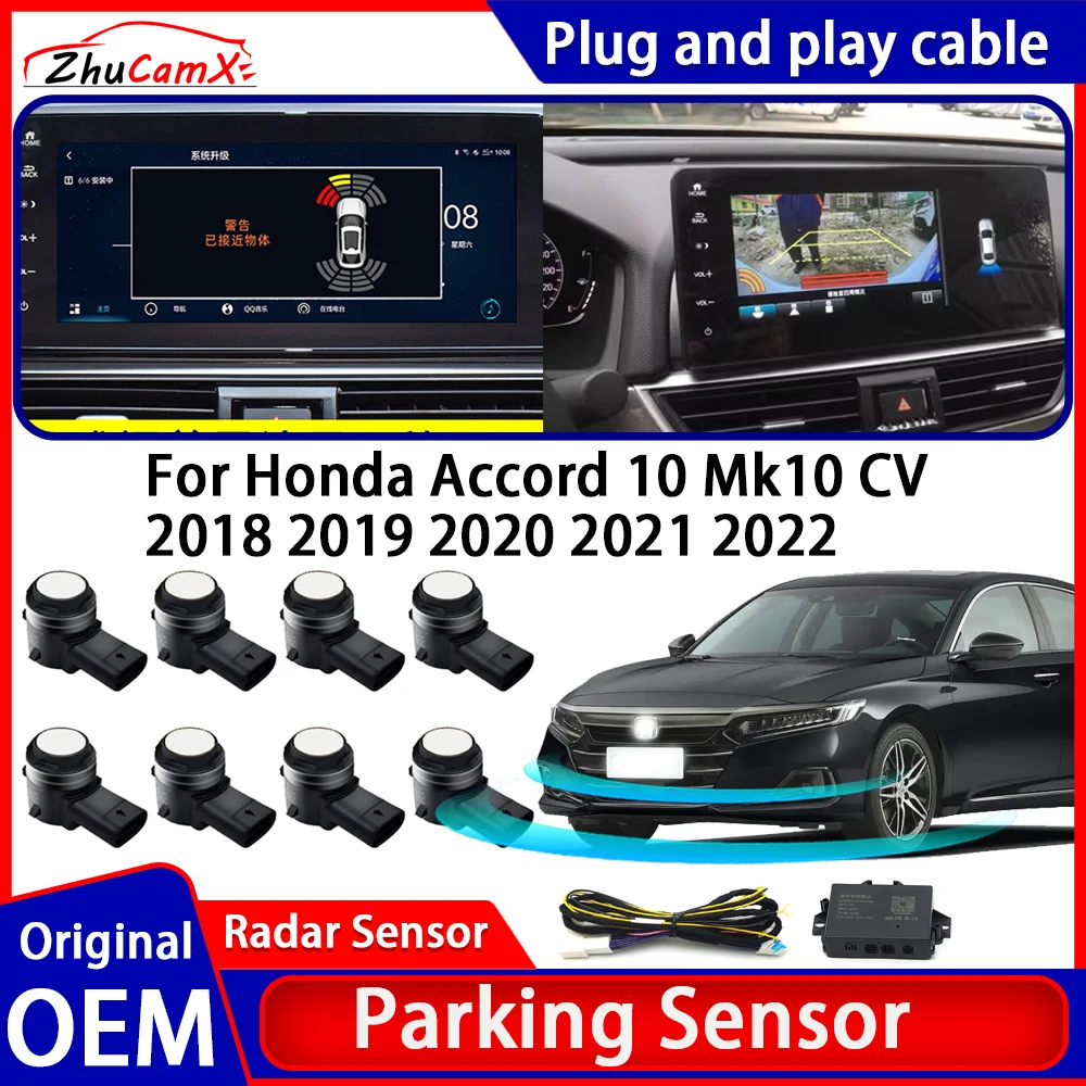 OEM Car Parking Sensor Kit Buzzer Alarm Reverse Radar Detector System For Honda Accord 10 Mk10 CV 2018 2019 2020 2021 2022