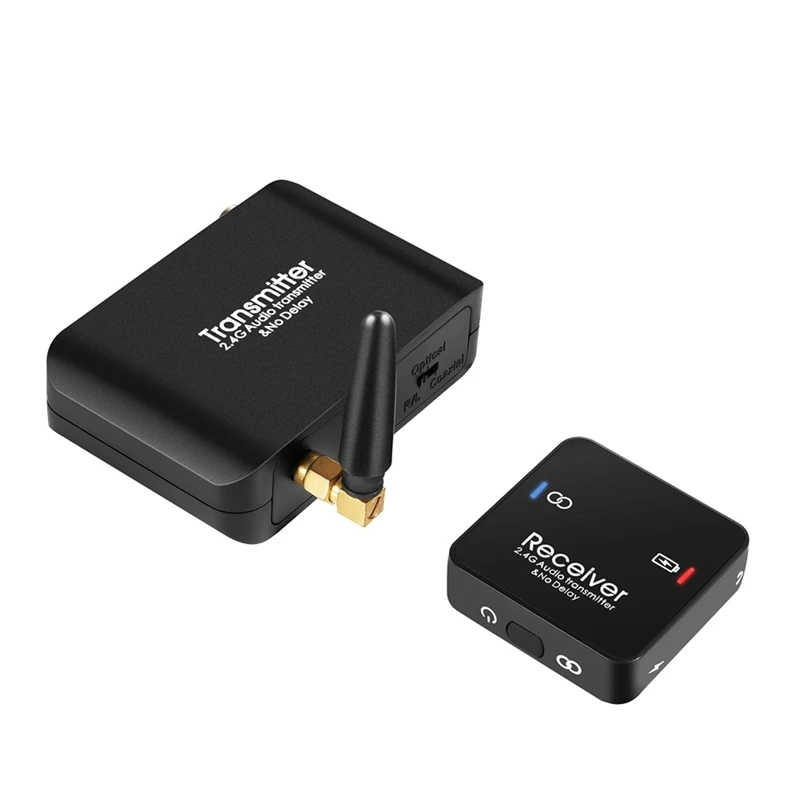 Audio Transmitter & Receiver No Delay Digital Wireless Audio Adapter 2.4G Game Live Screen Splitter Audio Converter