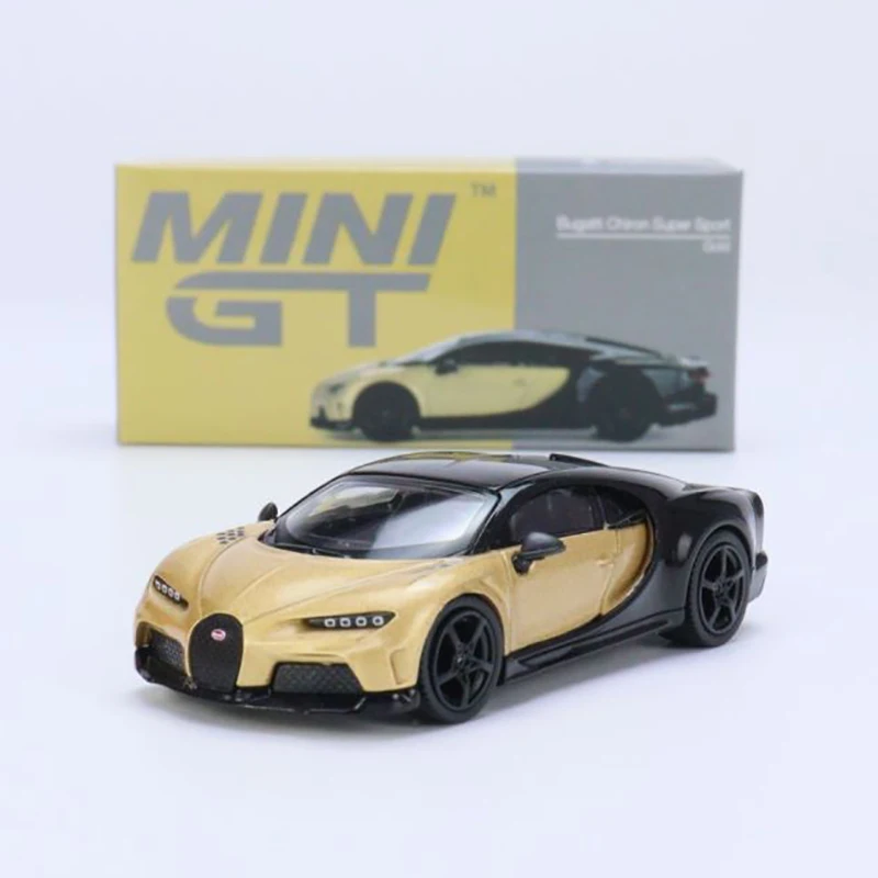 MINIGT 1/64 Alloy Diecast Car Collection Model Decoration Gift Bugatti Chiron Super Sport Gold MGT00513-CH Kids Toys Boys