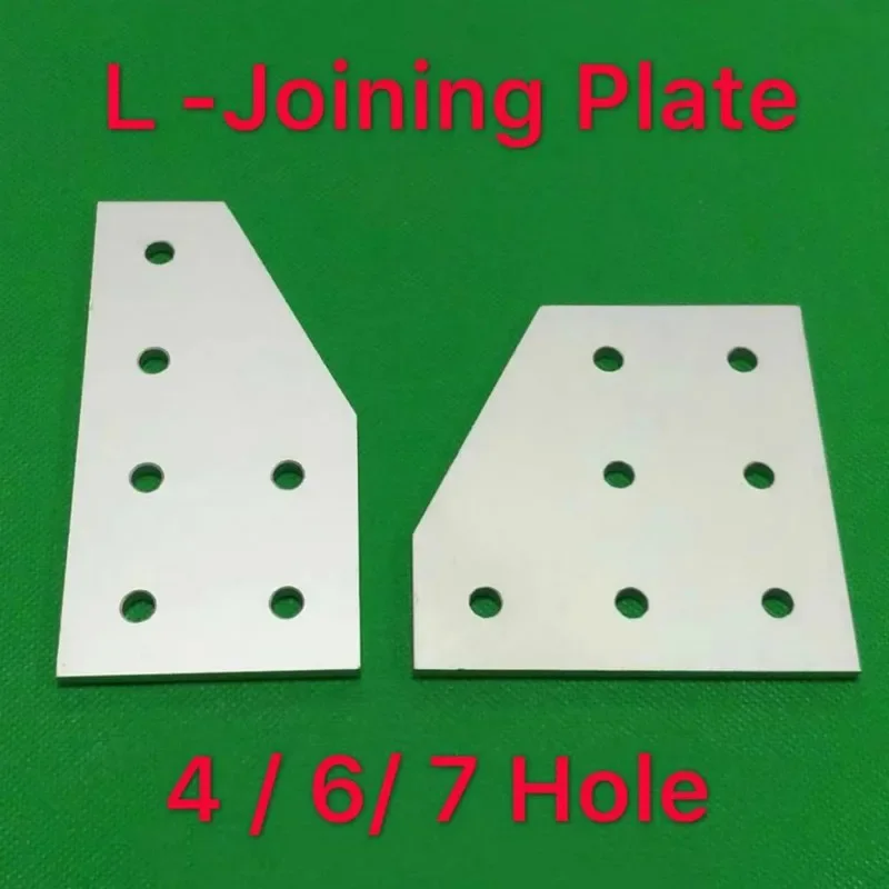 4 / 6 / 7 Hole L Type 2020 3030 4040 2040 3060 4080 4590 Connection Plate Corner Bracket Joint Board For Aluminium Profiles