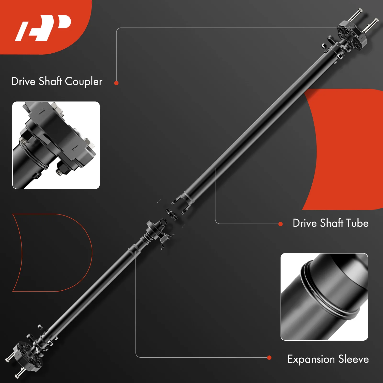 A-Premium Rear Driveshaft Prop Shaft Assembly for BMW X1 2016-2022 228i xDrive Gran Coupe M235i xDrive Gran Coupe 2020-2022 X2