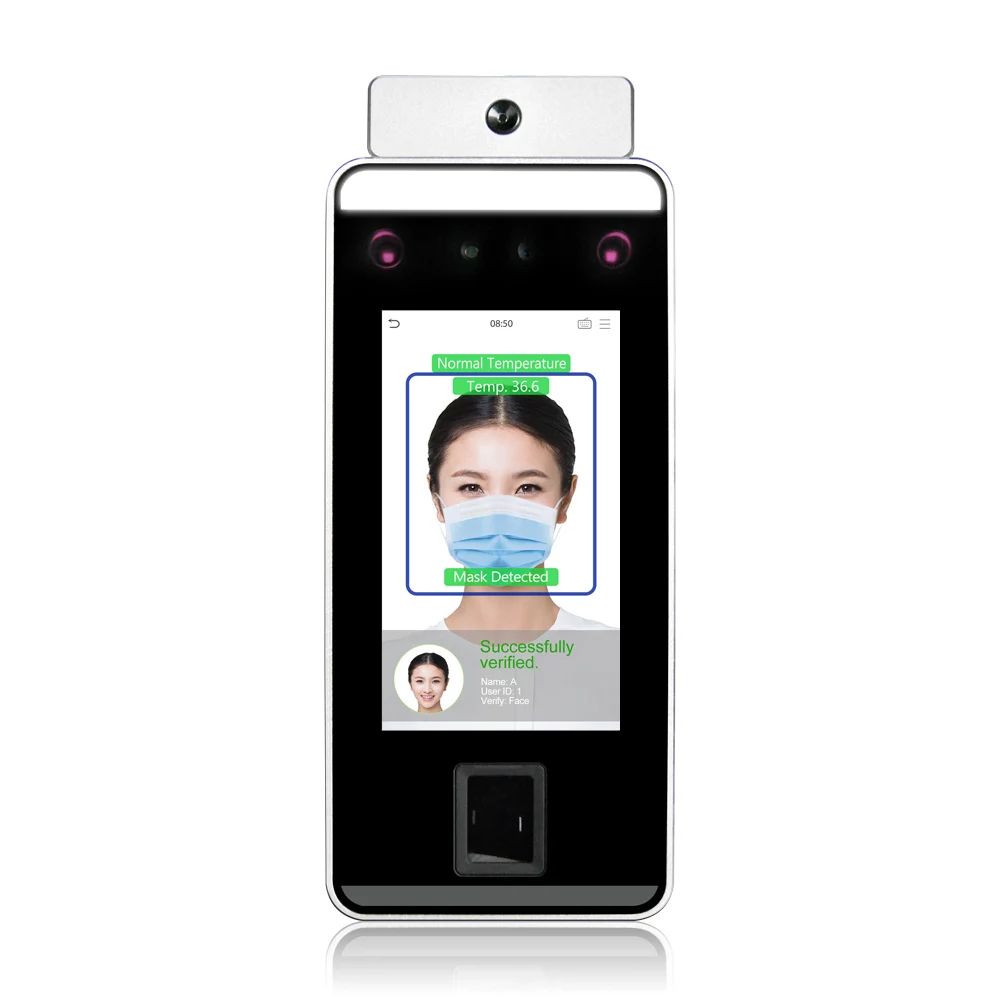 (FacePro1-TD)  Face, Fingerprint,Palm Recognition  Access Control System with Temperature Detector