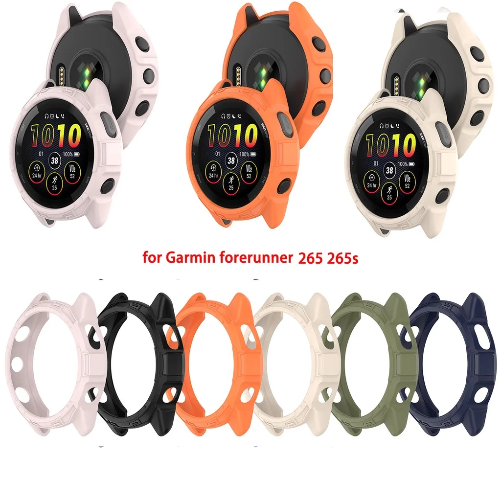 

Soft TPU Case Cover For Garmin Forerunner 265 265S Slim Watch Screen Protector