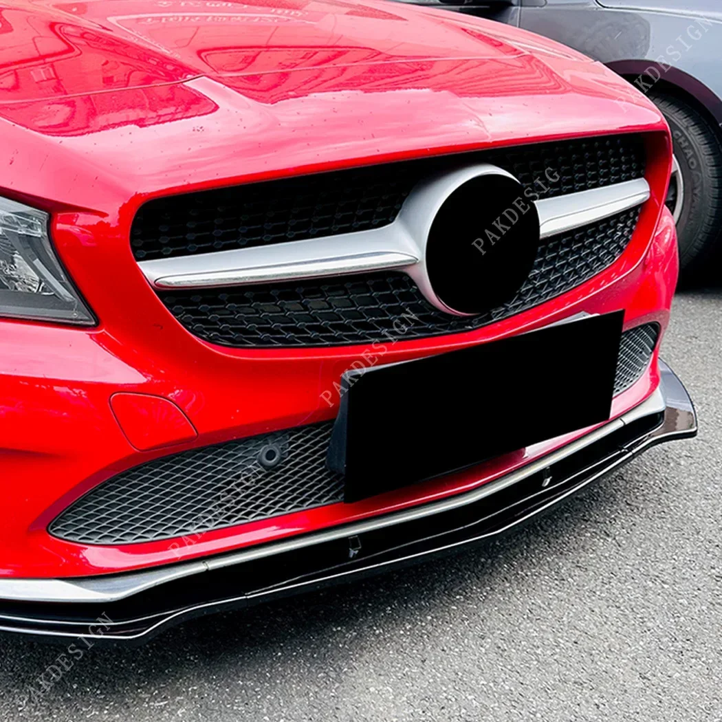 Front Bumper Lip Splitter Spoiler Diffuser ABS Body Kits Accessories for Mercedes Benz CLA Class C117 CLA 200 220 180 2016-2019