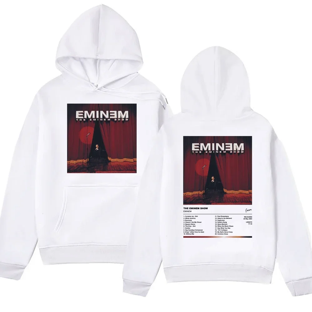 Singer Eminem Hoodies 90s Retro Fashion Harajuku Clothing Sportswear Men's and Women's Casual Hoodies Fashion Street Hoodies