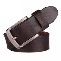 Cinturón de cuero genuino para hombre 100% piel de vaca auténtica capa superior de cuero cinturones de hombre diseñador moda pretina de alta calidad TM053