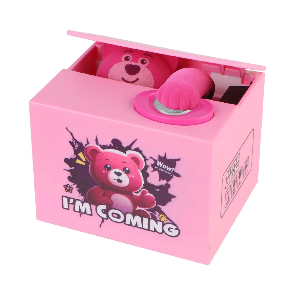 Action Figure Toys Stealing Money Box with Music Toy Automated Coin Bank Kids Gift Electronic Money Saving Box Coin Piggy Bank