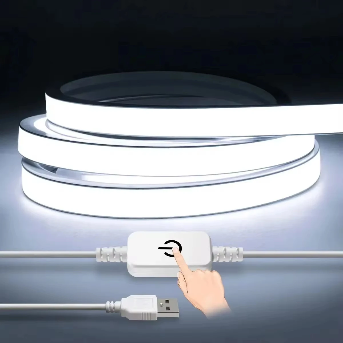 5V USB COB LED Strip High Density 320LEDs/M Neon Tape Led Strip Waterproof Warm Natural White Flexible Light For Kitchen Decor