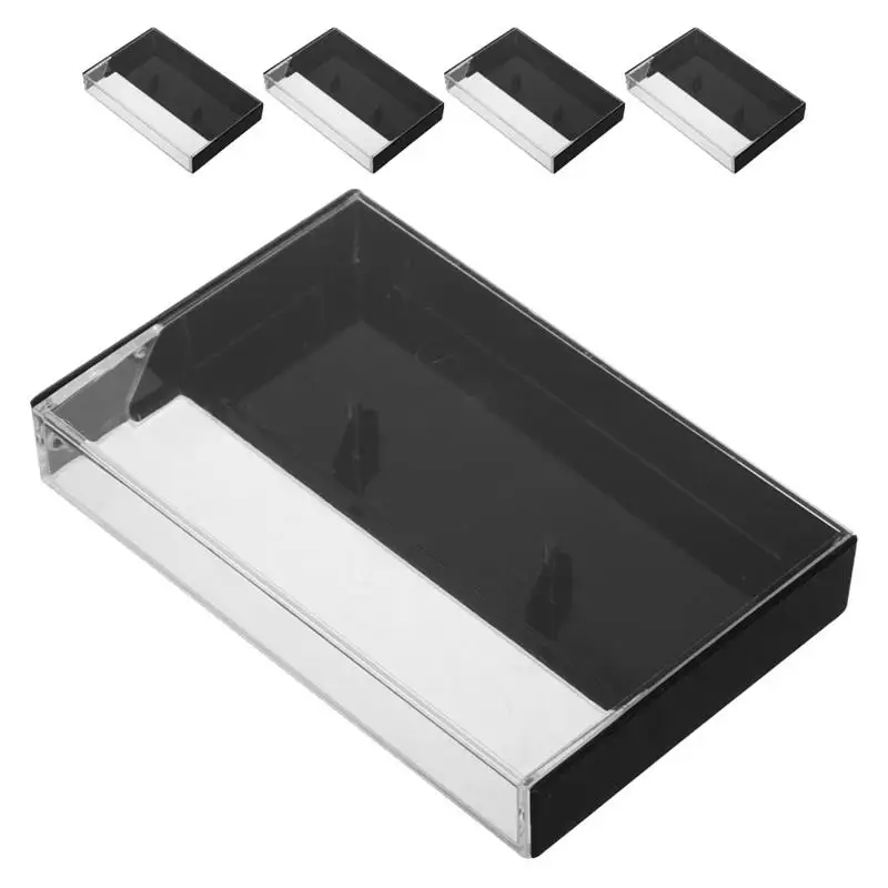 5pcs Tape Storage Box Transparency Cassette Tape Storage Box Plastic Audio Cassette Holder Recording Cassette Protection Cases