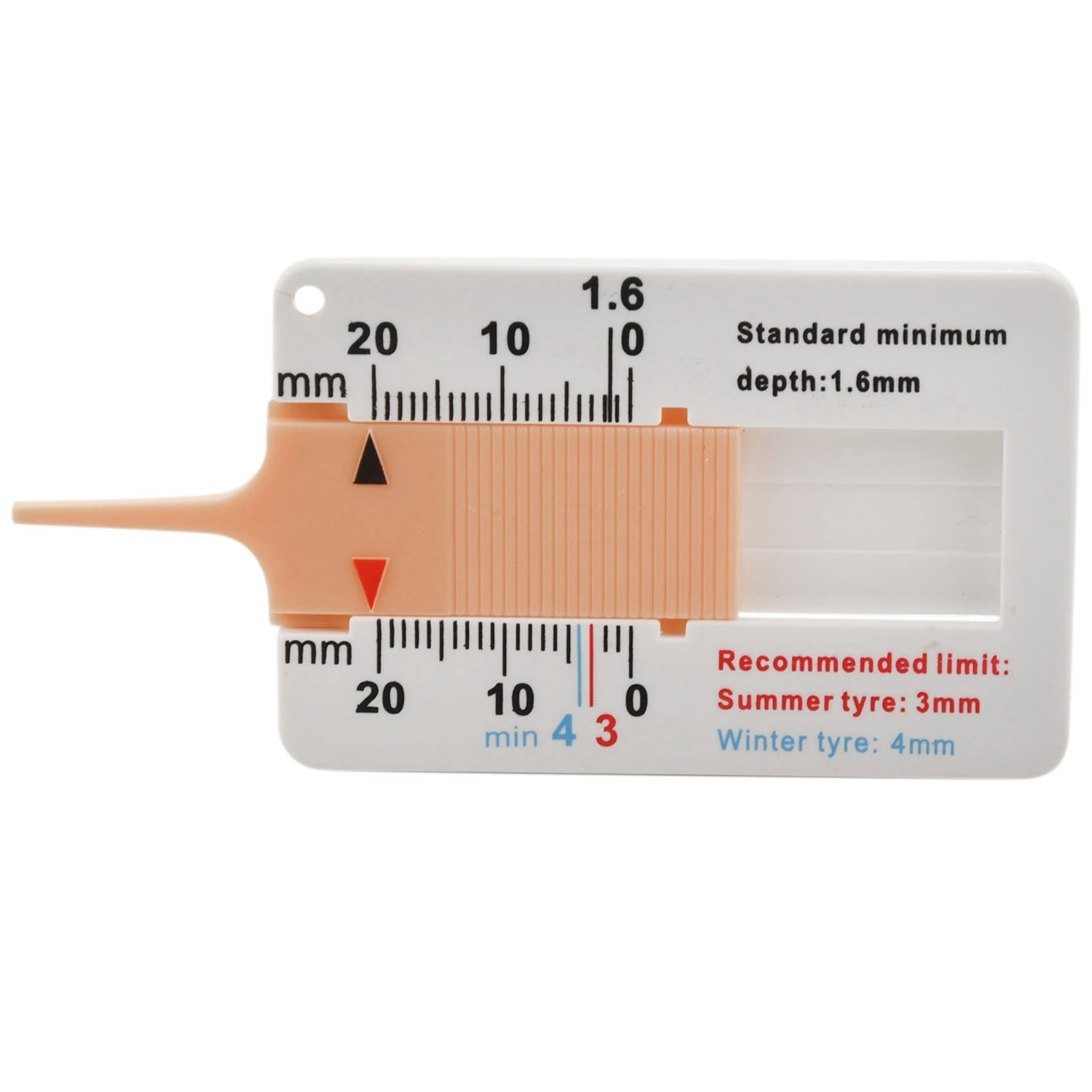 AU16-Tyre Tread Depth Gauge Car Motorcycle Trailer Van Wheel