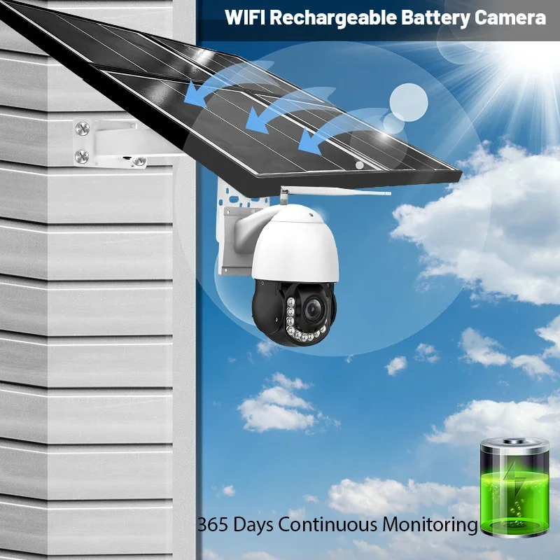 Hot sale 4g   high speaker ptz outdoor camera cctv surveillance camera with solar panel