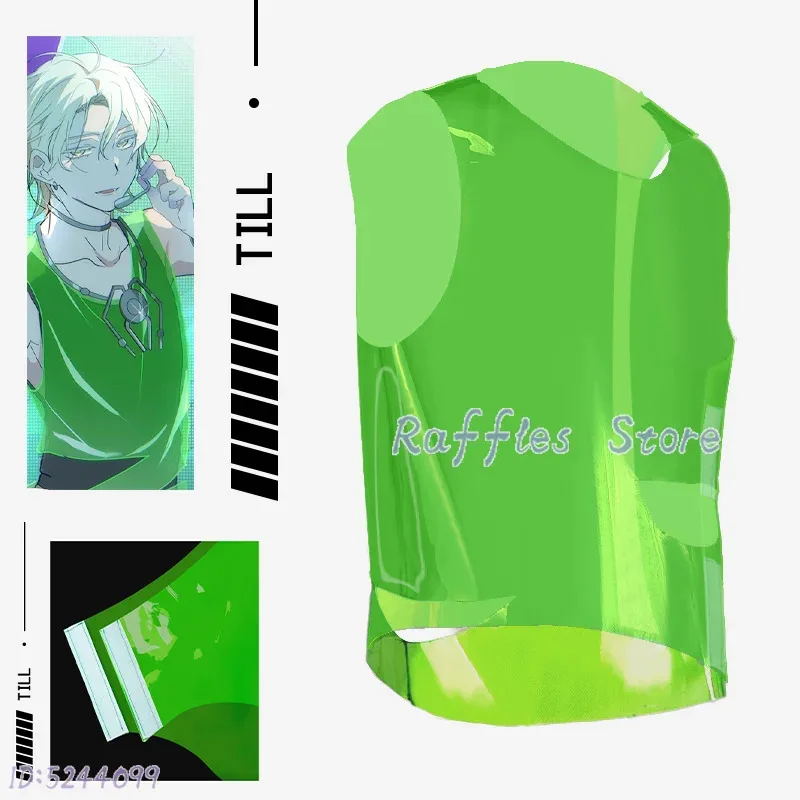 DY20Till คอสเพลย์เอเลี่ยนสเตจ R7 บลิงค์โกนสีเขียวชุดเครื่องแต่งกายวิกผมปลอกแขนสร้อยคอตกแต่งทุกเพศปาร์ตี้ 25