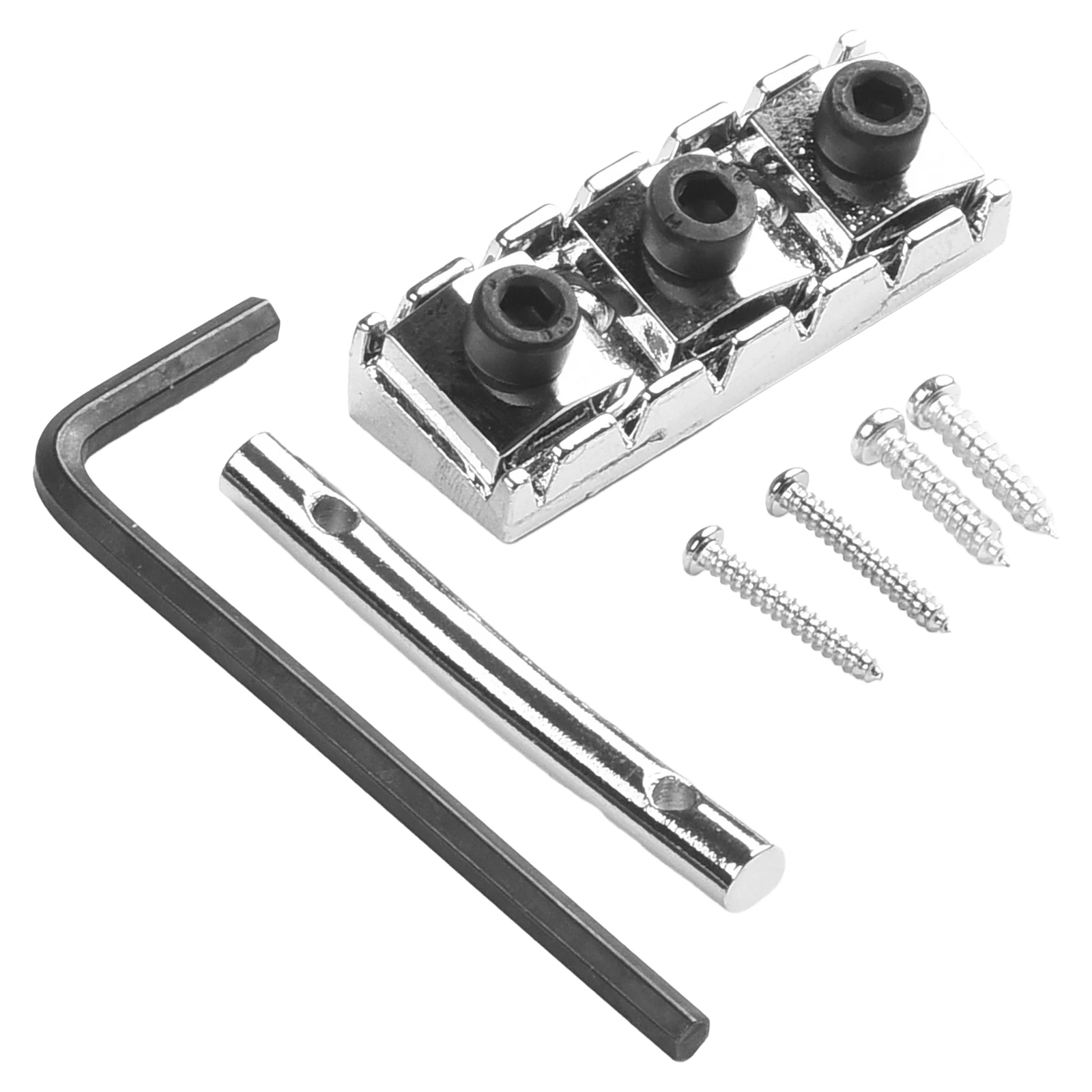 

String Tension Bar Lock Nut For Electric Guitars Guitar Locking Accessories Parts Sliver Stainless Tension Bar