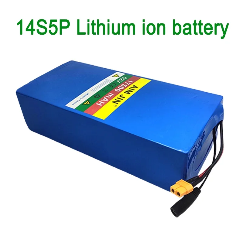 100% New 52V ebike battery 52V 17.5Ah 18650 14S5P lithium ion battery electric bicycle 52V  electric scooter battery