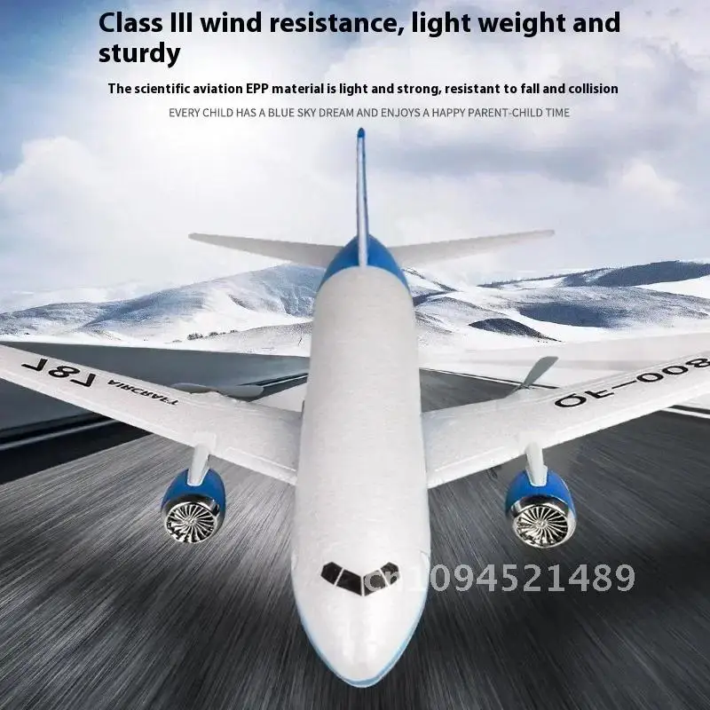 RC Boeing 787 Glider Qf008 2.4G Electric Remote Control Plane Three-Channel Fixed Wing Aircraft Passenger Jet Model Toy Kid Gift