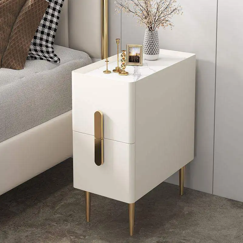 

Super narrow bedside table Modern simple bedroom Solid wood bedside table Small storage cabinet