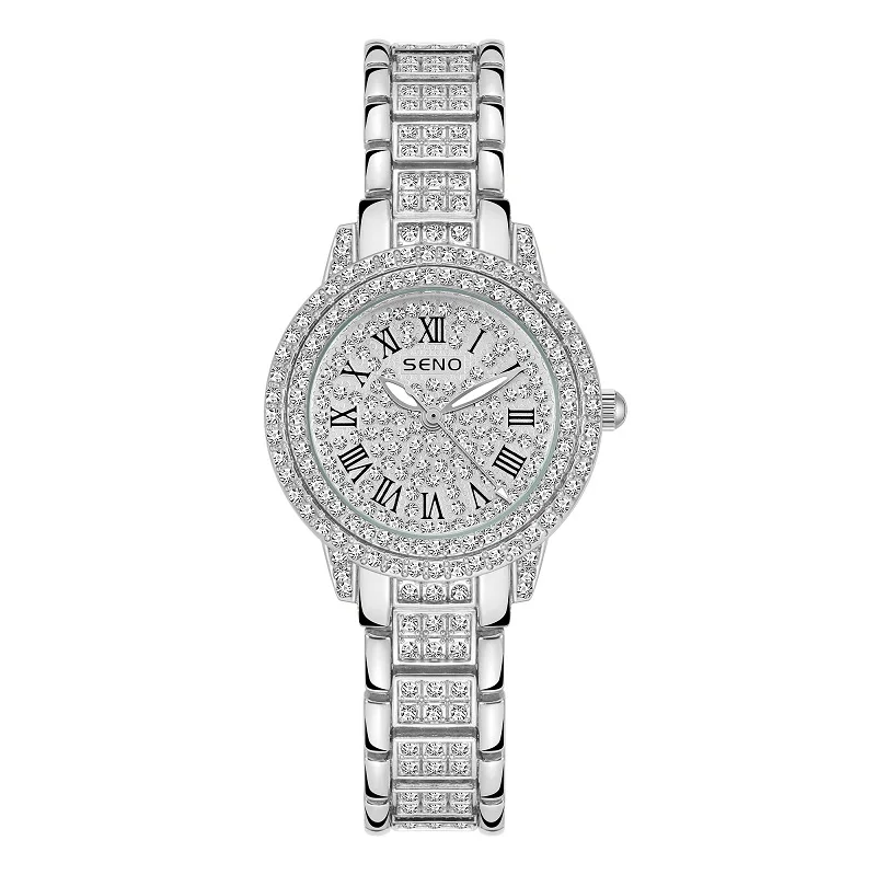 

Fashion Star Diamond Engraved Ladies Quartz Watch with Leather Strap, Waterproof, Luminous, Elegant Style Women's Watch