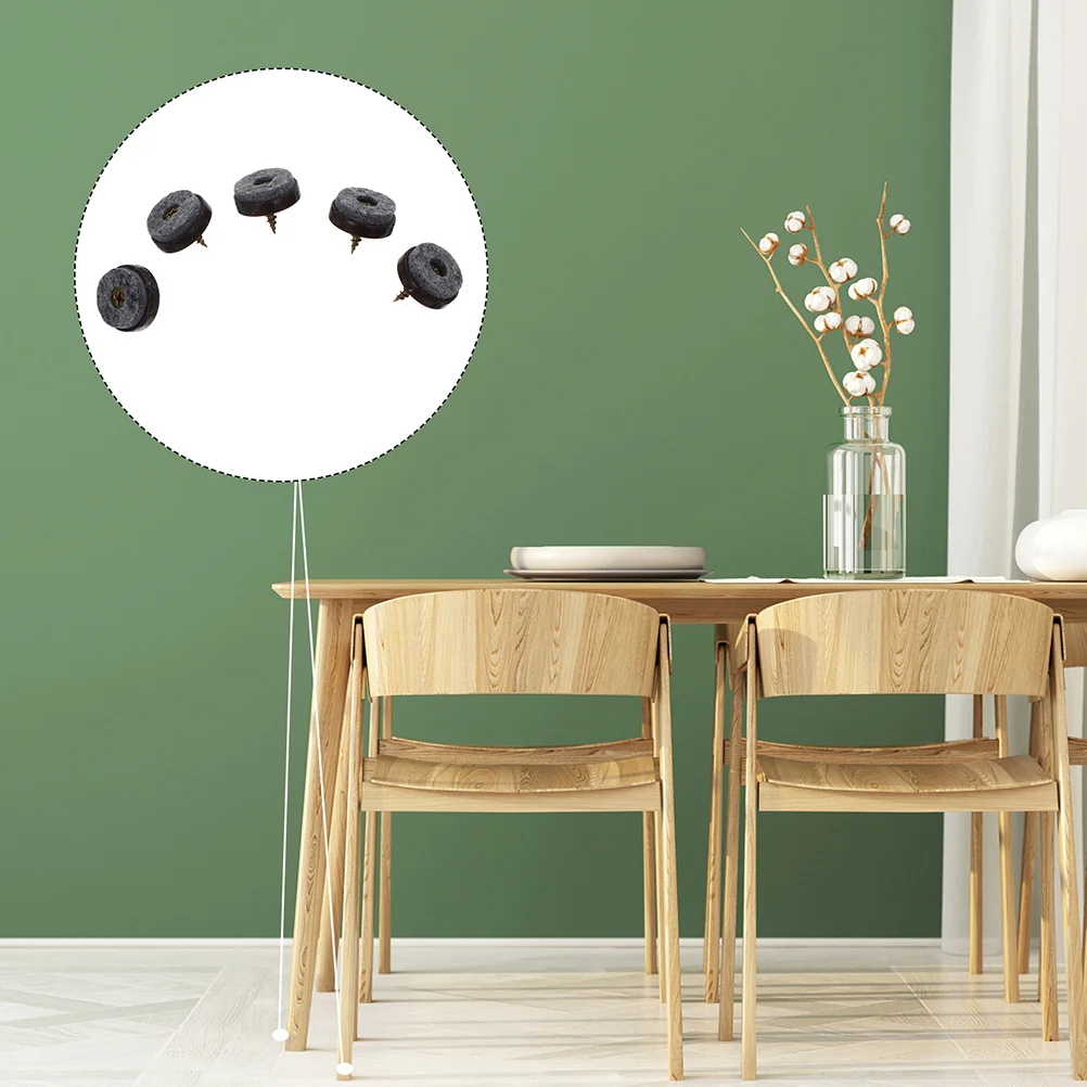 20 Pcs Felt Floor Nails Furniture Non Slip Grippers Door Glide Protective Pad Leg Bottom Pads Non-slip Chair Cushion