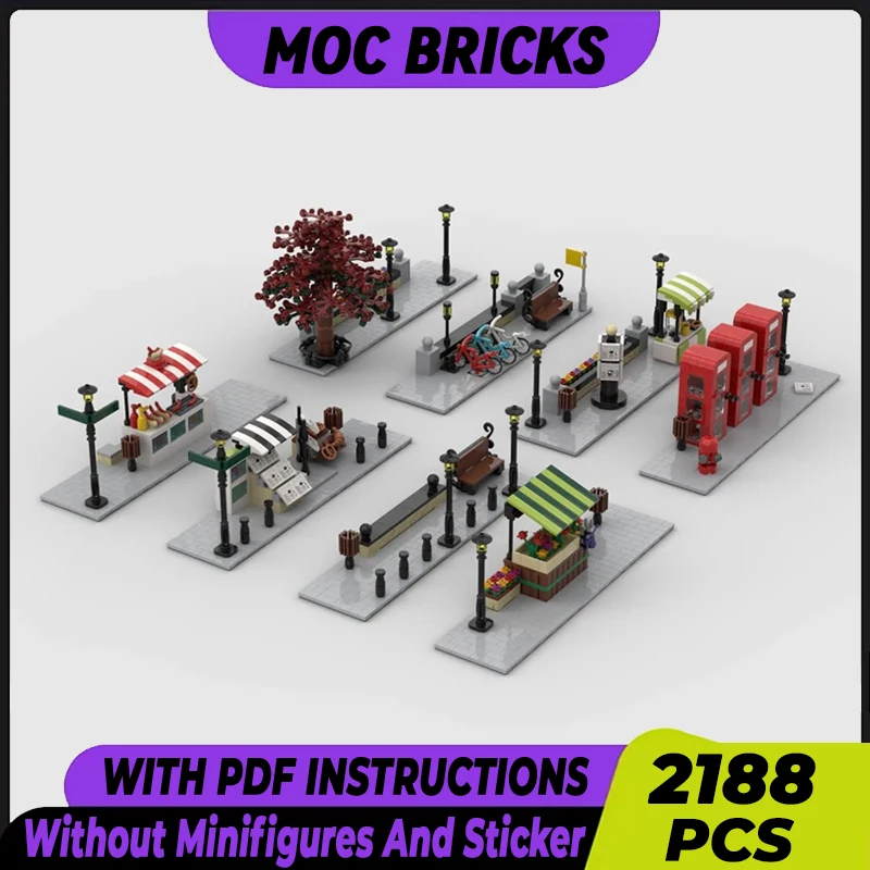 Street View Model Moc Building Bricks Various Corner scene Technology Modular Blocks Gifts Christmas Toys DIY Sets Assembly