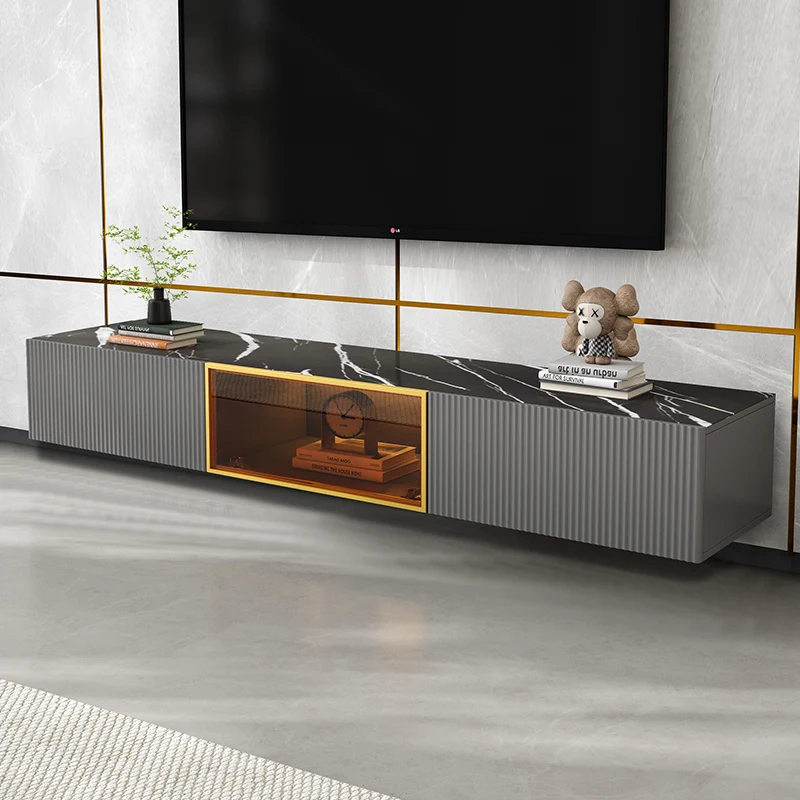 Modern Glass Tv Stand Bench Entertainment Storage Mobile Bedroom Pedestal Showcase Floor Tv Stand Console Meuble Salon Furniture