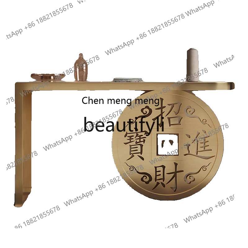 

Rock slab entrance table Modern light luxury against the wall Hotel company Villa art entrance foyer H